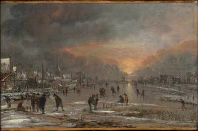 Sports on a Frozen River by Aert van der Neer